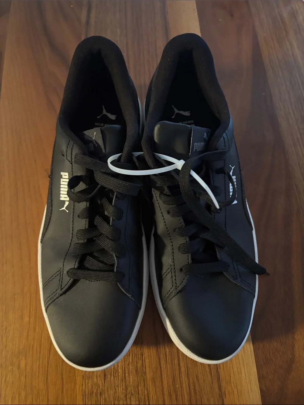 Puma Black and White Low-Top Sneakers for Men